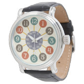 50s Retro Atomic Starburst Midcentury Modern Watch (Angled)