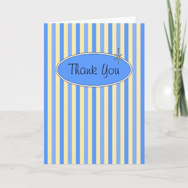 50's Retro Blueberries & Cream Thank You Card (Front)