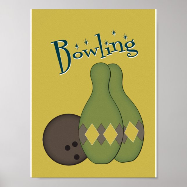 50s Retro Bowling Poster (Front)