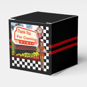 50s Retro Diner Thank You Favour Box