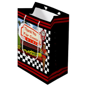 50s Retro Diner Thank You Medium Gift Bag