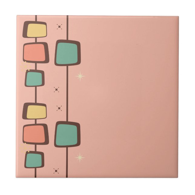 50's Retro Tile Pink (Front)