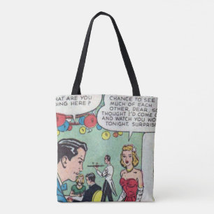 50s Romantic Comic Tote Bag