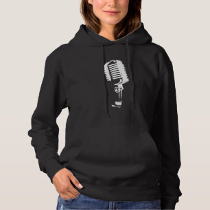 50s Style Microphone Vocalist Singer Mic Hoodie