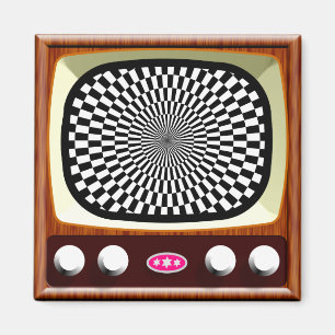 50s Television Op Art Magnet