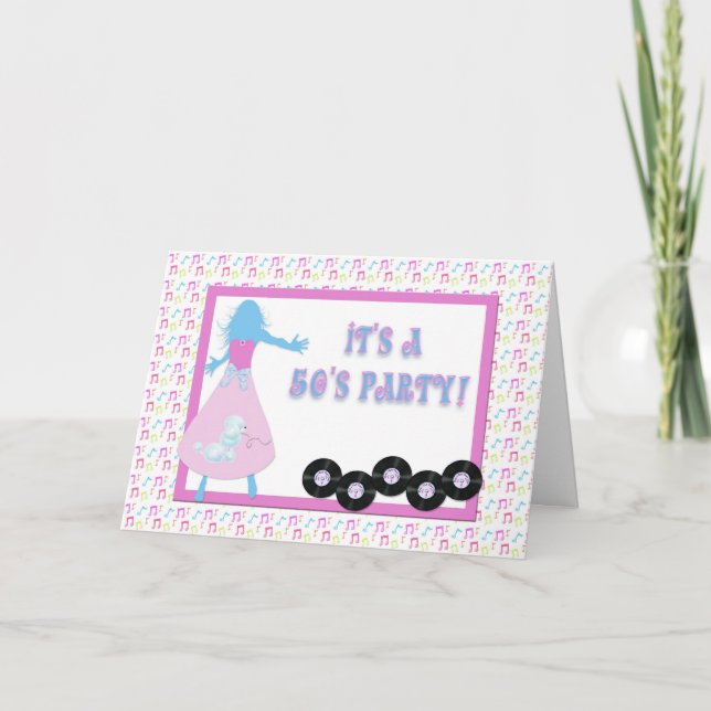 50's Themed Party Invitation (Front)