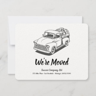 50's Truck B&W Personalise Office Address Announcement