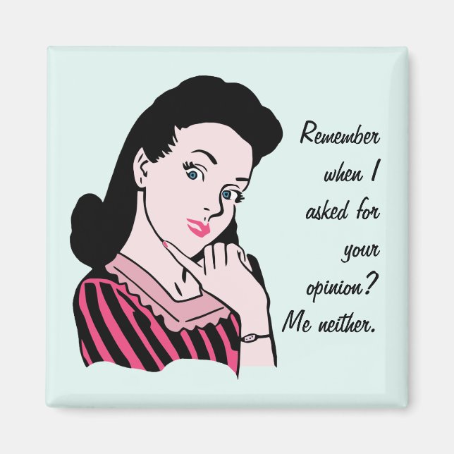50s Woman Sarcasm Magnet (Front)