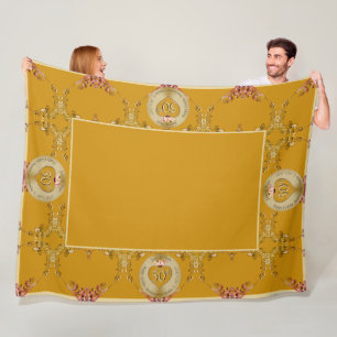 50th/1st Golden Ochre Fleece Blanket