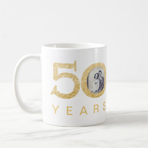 50th 50 years Gold Wedding Anniversary Custom Coffee Mug