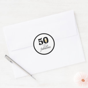 50th and Fabulous Birthday Envelope Seals