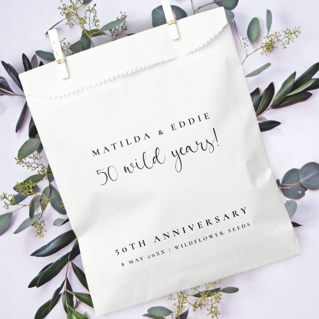 50th Anniversary | 50 Wild Years Wildflower Seeds Favour Bag (Creator Uploaded)
