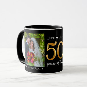 50th Anniversary 50 Years Love Then and Now Photo Mug