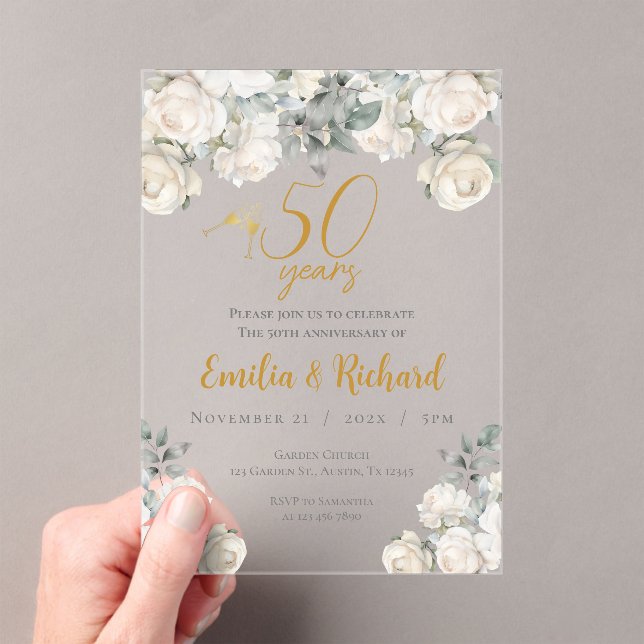 50th anniversary acrylic invitation (Insitu (Handheld))
