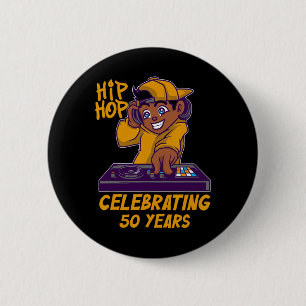 50th Anniversary Black History Dj Dance Rapper Hip 6 Cm Round Badge