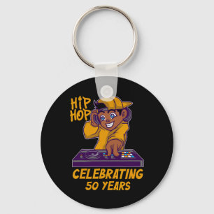 50th Anniversary Black History Dj Dance Rapper Hip Key Ring