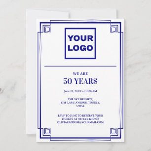 50th Anniversary celebration business logo Invitation