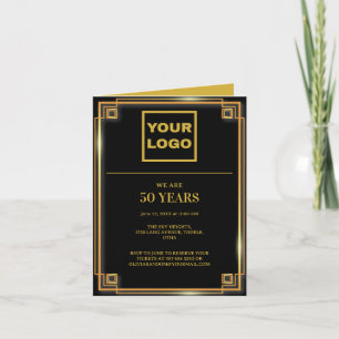 50th Anniversary celebration business logo Invitation