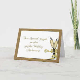 50th Anniversary Champagne Congratulations Card