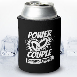 50th Anniversary Couples Married 50 Years Strong Can Cooler