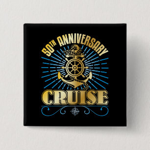 50th Anniversary Cruise 15 Cm Square Badge