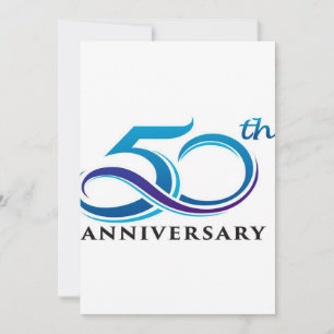 50th anniversary Cute lovely canvas Holiday Card