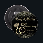 50th Anniversary Design Bottle Opener<br><div class="desc">50th Anniversary Bottle Opener ready for you to personalise. 📌If you need further customisation, please click the "Click to Customise further" or "Customise or Edit Design"button and use our design tool to resize, rotate, change text colour, add text and so much more.⭐This Product is 100% Customisable. Graphics and / or...</div>