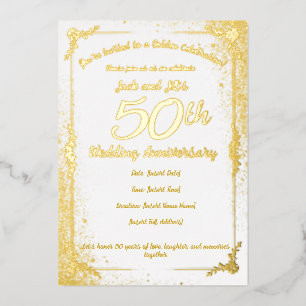 50th Anniversary Foil Invitation