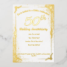 50th Anniversary Foil Invitation