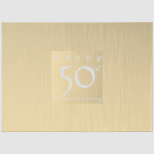 50th Anniversary Gold Colour Tissue Paper