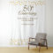 50th Anniversary Gold Hearts Photo Booth Backdrop