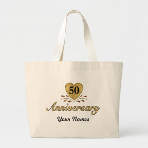 50th Anniversary - Gold Large Tote Bag