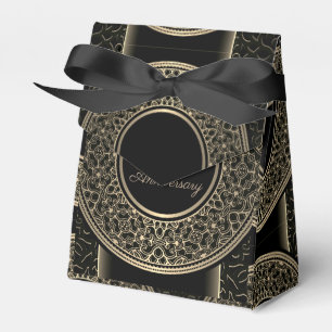 50th Anniversary Gold Medallion Tent Favour Box