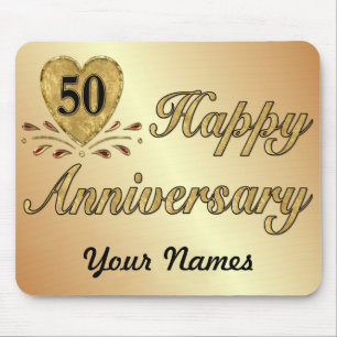 50th Anniversary - Gold Mouse Pad