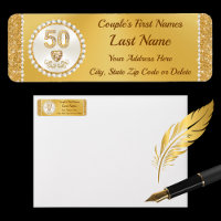 50th Anniversary, Gold Return Address Labels