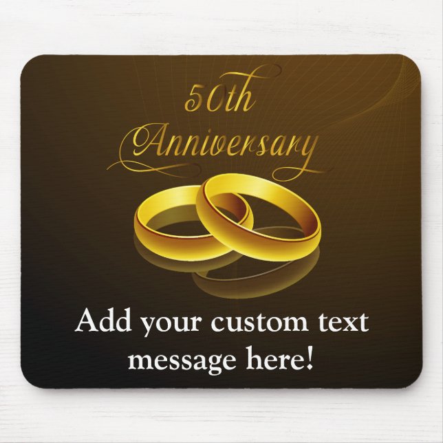 50th Anniversary | Gold Script Mouse Pad (Front)