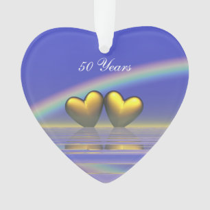 50th Anniversary Golden Hearts Ornament