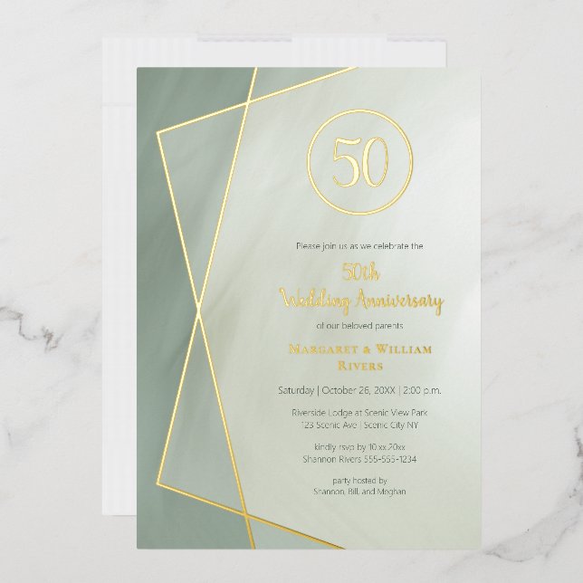 50th anniversary greyed jade with gold (Envelope)