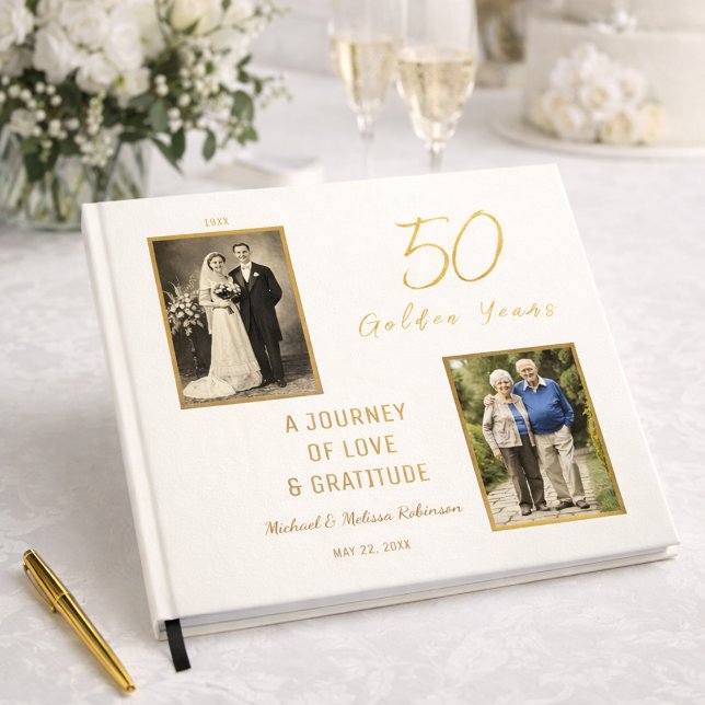 50th Anniversary Guest Book – Ivory & Gold (A beautiful keepsake celebrating 50 years of love, memories, and a lifetime together)