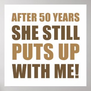 50th Anniversary Humour For Men Poster
