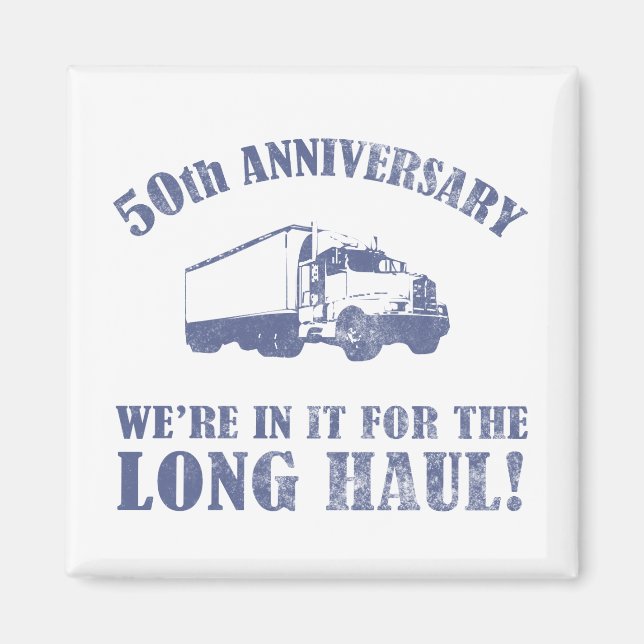 50th Anniversary Humour (Long Haul) Magnet (Front)