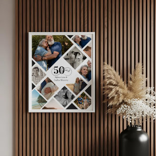 50th Anniversary Infinity Love Photo Collage Gift  Poster