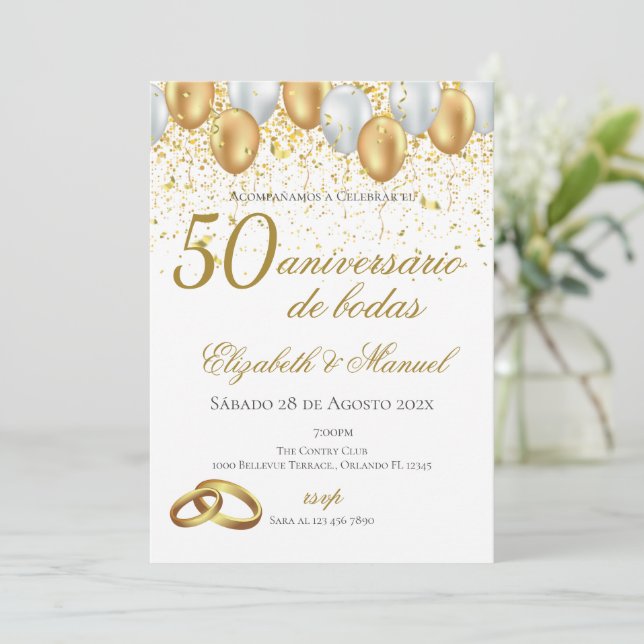 50th Anniversary invitation (Standing Front)