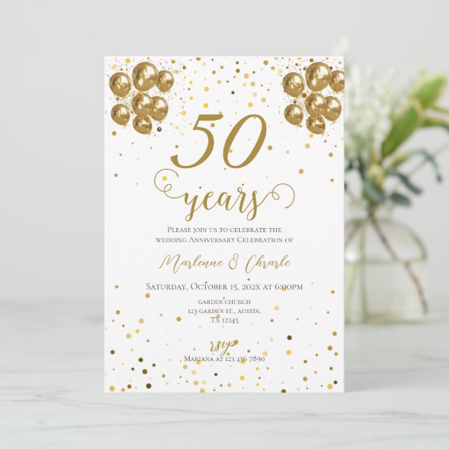 50th anniversary invitation (Standing Front)