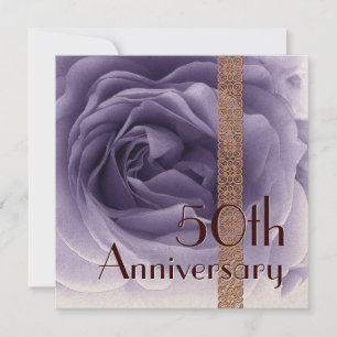 50th Anniversary Invitation - PURPLE Rose