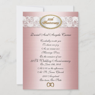 50th Anniversary Invitation traditional