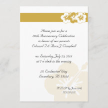 50th Anniversary Luau Invitations