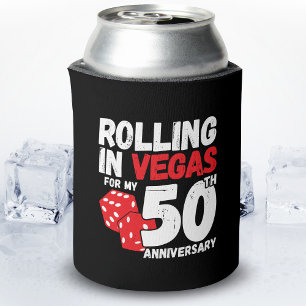 50th Anniversary Married 50 Years Las Vegas Trip Can Cooler