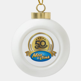50th Anniversary Moo & Oink Ornament