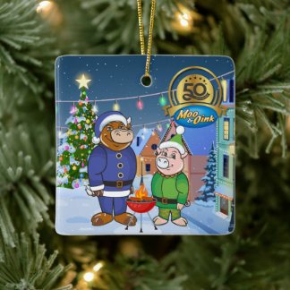 50th Anniversary Moo & Oink Ornament